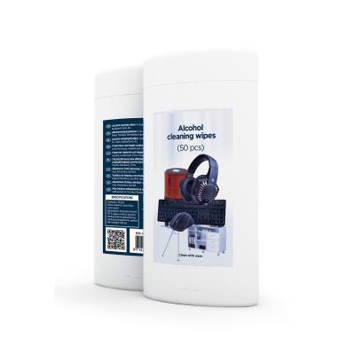GemBird Алкохолни кърпички за почистване на дисплей (50 бр.)