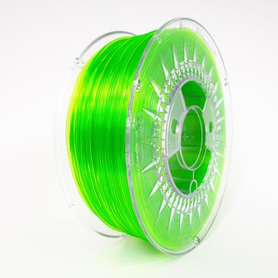 Devil Design  PET-G филамент 1.75 мм, 1 кг (2.0 lbs) - яркозелен прозрачен