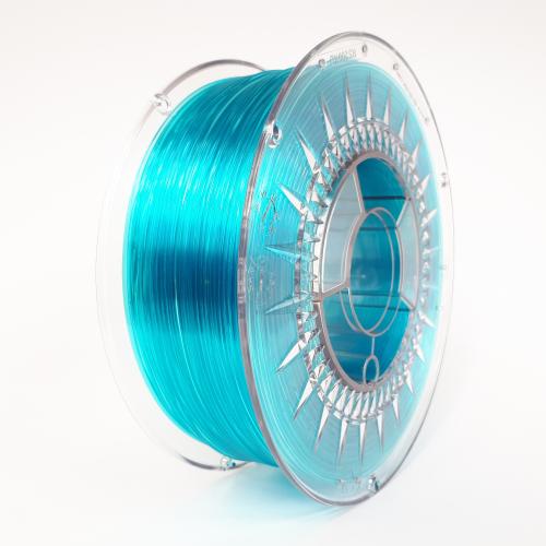 PET - G Devil Design  PET-G филамент 1.75 мм, 1 кг (2.0 lbs) - прозрачно синьо