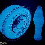 Devil Design  PLA филамент 1.75 мм, 0.330 кг (0.800 lbs) - светещо синьо в тъмното